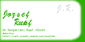 jozsef rupf business card