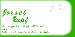 jozsef rupf business card